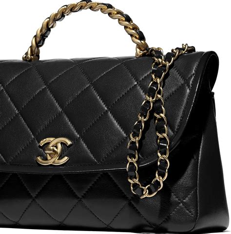 chanel flap bag with top handle lambskin|Chanel lambskin bag price.